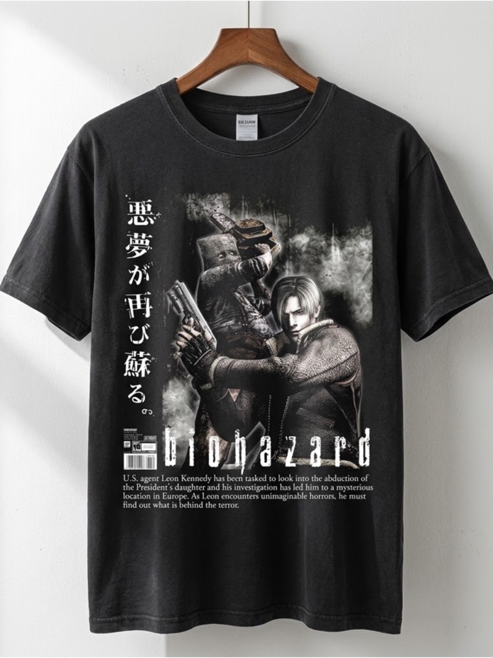 Bootleg Style Biohazard Resident Evil T-Shirt